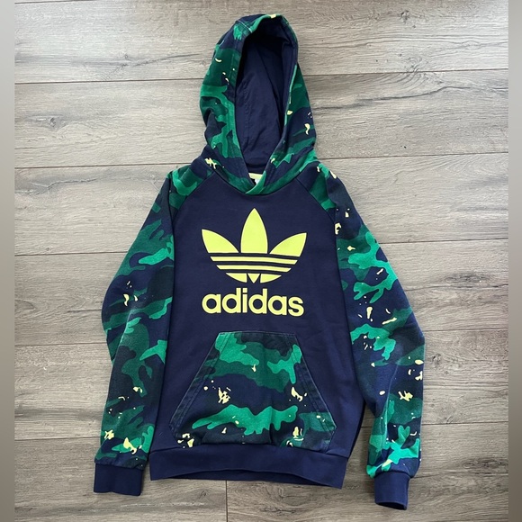 Adidas boys hoodie. Green and Blue. Size M - Picture 1 of 1